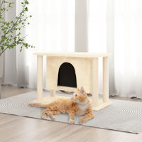 Produktbild von PUEAZU Kratzbaum mit Sisal-Kratzsäulen in Creme 50 cm