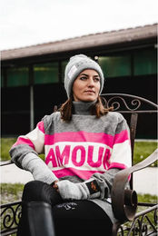 Produktbild von Pullover Damen Ju & Pa Amour in Grau und Bunt
