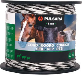 Produktbild von Pulsara Basic Zaunschnur aus Edelstahl in Silber Weiß oder Schwarz