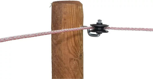 Produktbild von Pulsara Elektrozaun Isolatoren für Draht und Seilrollen aus Kunststoff Schwarz 5er Pack