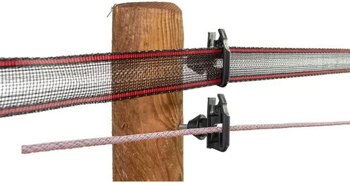 Produktbild von Pulsara Isolatoren für Multi-Schrauben-Elektrozaun aus Edelstahl in Schwarz 25 Stück