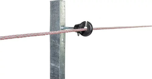 Produktbild von Pulsara Isolatoren für ringförmige Elektrozaeune mit M6 Schrauben aus Kunststoff Schwarz 25 Stück