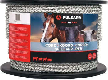 Produktbild von Pulsara Pro Zaunschnur aus Edelstahl in Silber Weiß Grau