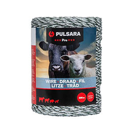 Pulsara Weidezaunlitze Pro weiß mit Edelstahl 200 m – Bild 1 von 4