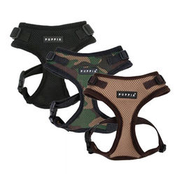 Puppia Ritefit Hundegeschirr Schwarz XL aus Filz für kleine bis mittelgroße Hunde – Bild 1 von 5