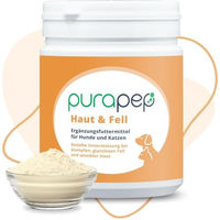 Produktbild von purapep Haut & Fell Nahrungsergänzung für Hunde und Katzen mit Biotin und Omega-3-Fettsäuren 280g - 280 g