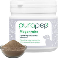 Produktbild von purapep Magenruhe Pflanzliches Ergänzungsfutter für Hunde mit Rotulmenrinde Enzian und Wermutkraut 250 g