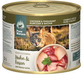 Produktbild von Pure Nature Adult Hundefutter Huhn und Fasan mit Petersilie getreidefrei ohne Zucker 6x200g