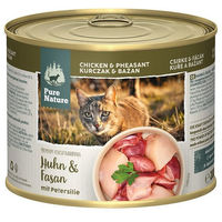 Produktbild von Pure Nature Adult Hundefutter Huhn und Fasan mit Petersilie getreidefrei ohne Zucker 6x200g
