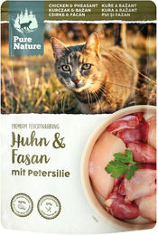Produktbild von Pure Nature Feline Katzen Nassfutter Adult Huhn & Fasan Stückchen in Sauce getreidefrei 12x85g - 12 x 85 g
