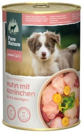 Produktbild von Pure Nature Hund Junior Nassfutter Huhn Kaninchen & Rind getreidefrei ohne Zucker 6 x 400 g - 6 x 400 g