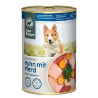 Produktbild von Pure Nature Hundefutter Adult Huhn mit Pferd und Rind getreidefrei ohne Zucker 6x400g