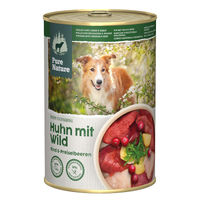 Produktbild von Pure Nature Hundefutter Adult Huhn mit Wild und Rind Stückchen in Sauce getreidefrei 6x400g