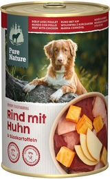 Produktbild von Pure Nature Hundefutter Adult Rind mit Huhn getreidefrei und ohne Zucker 6x400g - 6 x 400 g