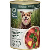 Produktbild von Pure Nature Hundefutter Adult Rind mit Lamm und Huhn 6x400g