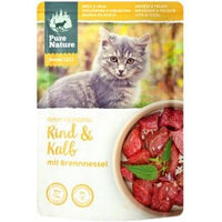 Produktbild von Pure Nature Junior Hundefutter Rind & Kalb getreidefrei ohne Zucker 12x85g - 12 x 85 g