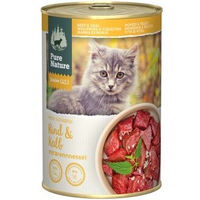 Produktbild von Pure Nature Junior Kitten Nassfutter Rind und Kalb getreidefrei ohne Zucker 6x400g - 6 x 400 g
