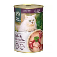 Produktbild von Pure Nature Katzenfutter Adult Huhn & Kaninchen Getreidefrei mit hohem Fleischanteil 6 x 400 g