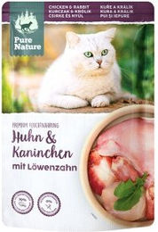 Produktbild von Pure Nature Katzenfutter Adult Huhn und Kaninchen getreidefrei ohne Zucker 12x85g - 12 x 85 g