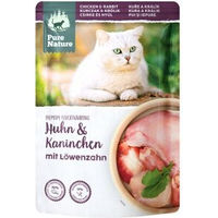Produktbild von Pure Nature Katzenfutter Adult Huhn und Kaninchen getreidefrei ohne Zucker 12x85g - 12 x 85 g