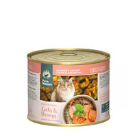 Produktbild von Pure Nature Katzenfutter Adult Lachs und Garnele getreidefrei mit hohem Fleischanteil 6 x 190 g