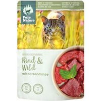 Produktbild von Pure Nature Katzenfutter Adult Rind und Wild getreidefrei ohne Zucker 12x85g - 12 x 85 g