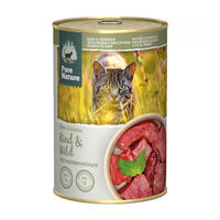 Produktbild von Pure Nature Katzenfutter Adult Rind & Wild mit Katzenminze getreidefrei 6 x 400 g