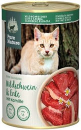 Produktbild von Pure Nature Katzenfutter Adult Wildschwein und Ente getreidefrei ohne Zucker 6 x 400g - 6 x 400 g
