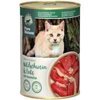 Produktbild von Pure Nature Katzenfutter Adult Wildschwein und Ente getreidefrei ohne Zucker 6 x 400g - 6 x 400 g