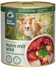 Produktbild von Pure Nature Nassfutter Hund Adult Huhn mit Wild und Rind getreidefrei 6 x 800 g - 6 x 800 g