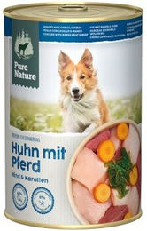 Produktbild von Pure Nature Nassfutter Hund Adult Huhn Rind Pferd Getreidefrei mit hohem Fleischanteil 6 x 400 g - 6 x 400 g