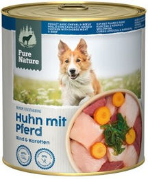 Produktbild von Pure Nature Nassfutter Hund Adult Huhn Rind Pferd Getreidefrei Ohne Zucker 6 x 800 g - 6 x 800 g