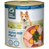 Produktbild von Pure Nature Nassfutter Hund Adult Huhn Rind Pferd Getreidefrei Ohne Zucker 6 x 800 g - 6 x 800 g
