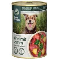 Produktbild von Pure Nature Nassfutter Hund Adult Rind Lamm und Huhn Getreidefrei 6 x 400 g - 6 x 400 g