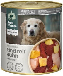 Produktbild von Pure Nature Nassfutter Hund Senior Rind mit Huhn getreidefrei ohne Zucker 6 x 800 g