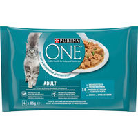 Produktbild von Purina Adult Katzenfutter Stückchen in Sauce mit Fisch 4x85g 340g