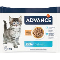 Produktbild von Purina Advance Kitten Huhn Stückchen in Sauce 52 x 85 g - 52 x 85 g