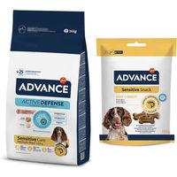 Produktbild von Purina Advance Sensitive Trockenfutter Lachs und Reis für adulte Hunde 14 kg - 2 x 14 kg