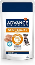 Produktbild von Purina Advance Veterinary Diets Weight Balance Mini Nassfutter für erwachsene kleine Hunde zur Gewichtskontrolle 8 x 150 g - 8 x 150 g