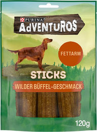 Purina Adventuros Hundesnack Büffel Monoprotein Light ohne Farb- und Aromastoffe 120 g - 3 x 120 g – Bild 1 von 4