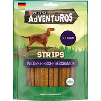 Produktbild von Purina Adventuros Strips Hundesnack Trockenfleisch Hirsch 3x90 g - 3 x 90 g