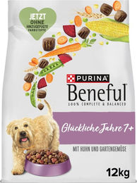 Produktbild von Purina Beneful Glückliche Jahre 7+ Senior Hundefutter Huhn & Gemüse ohne Farb- und Aromastoffe 2x12 kg - 2 x 12 kg