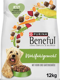 Produktbild von Purina Beneful Wohlfühlgewicht Hund Huhn & Gemüse zur Gewichtskontrolle 2x12 kg