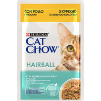 Produktbild von Purina Cat Chow Adult Katzenfutter Huhn mit grünen Bohnen Haarballen Kontrolle Stückchen in Gelee 26 x 85 g Beutel - 26 x 85 g
