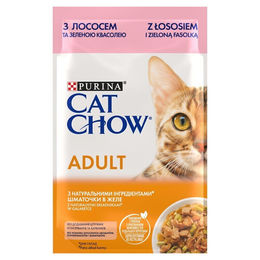 Purina Cat Chow Adult Katzenfutter Lachs Stückchen in Gelee 85g - 26 x 85 g – Bild 1 von 3