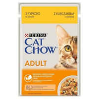 Produktbild von Purina Cat Chow Nassfutter für Katzen Adult Huhn in Gelee 26 x 85 g - 26 x 85 g