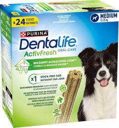 Produktbild von Purina Dentalife Active Fresh Zahnpflege-Snacks für erwachsene mittelgroße Hunde ohne Farb- und Aromastoffe 48 Sticks