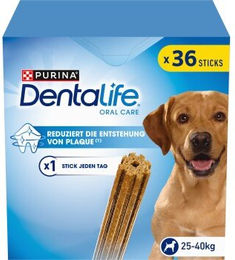 Purina DentaLife Daily Zahnpflege-Snacks für große Hunde mit Huhn ohne Zucker und Farbstoffe 36er-Pack – Bild 1 von 3