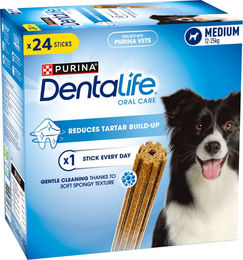 Purina Dentalife Zahnpflege-Snack Kauspielzeug Huhn für erwachsene Hunde mittlere Rassen ohne Zucker und ohne Farb- & Aromastoffe - 8 x 69 g – Bild 1 von 12
