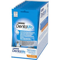 Produktbild von Purina Dentalife Zahnpflege-Snacks für erwachsene Katzen mit Huhn und Lachs 320 g - 8 x 40 g
